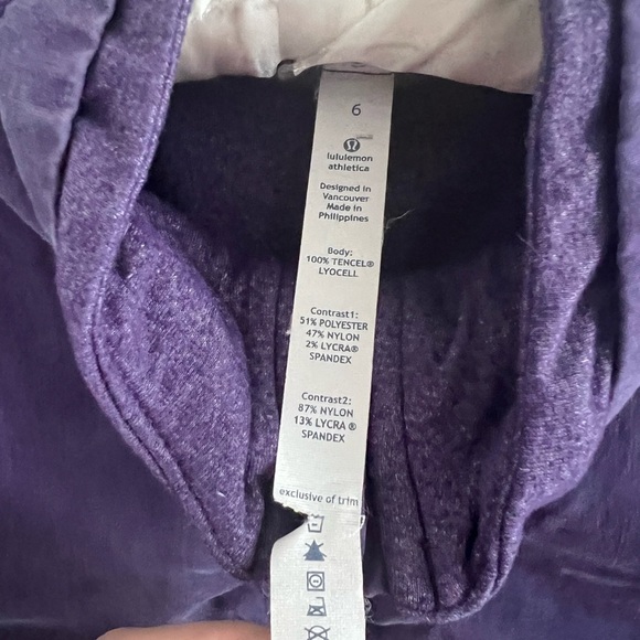 Lululemon Reversible Jacket Concord Grape Size 6 - Picture 6 of 6